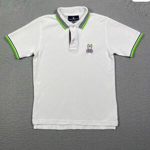 Psycho Bunny Kids Polo Shirt with Green Accents boys large